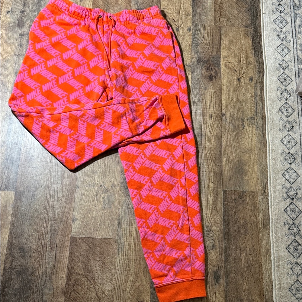 Nike Vibrant Pink and Orange Sweatpants